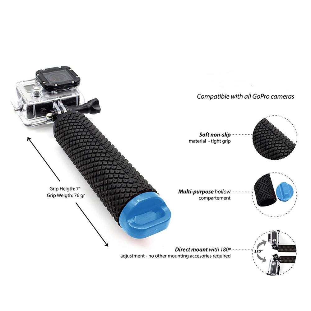 Floating Waterproof Hand Grip Selfie Stick Underwater Gear for GoPro Hero 13 12 11 10 9 8 Insta360 DJI OSMO SJCAM Action Camera