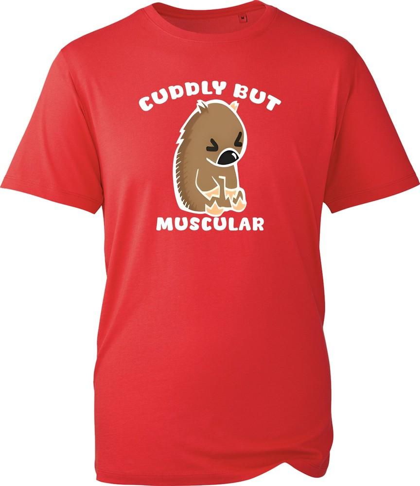 Cuddly But Muscular T Shirt Unisex Funny Cute Bear Gym Bodybuilding Graphic Tee