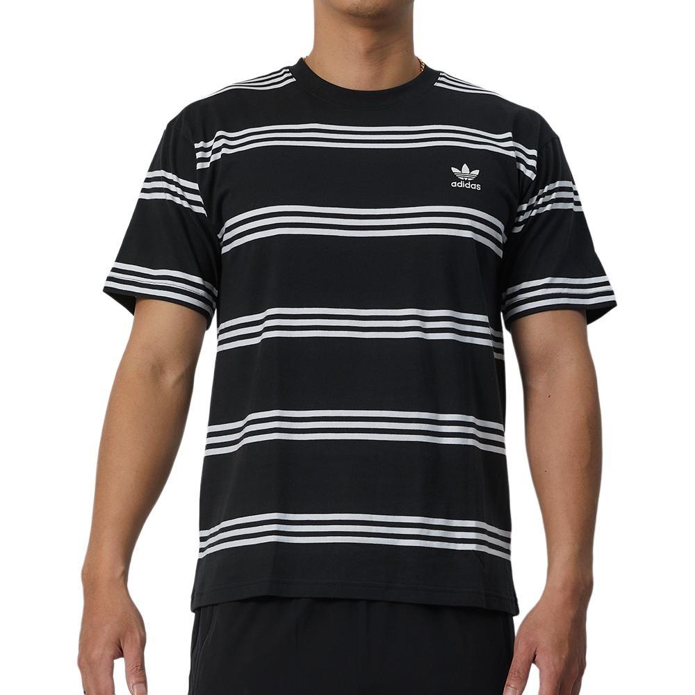 adidas Мужская футболка adidas Originals Engineered 3-Stripes 'Black White' IL4703