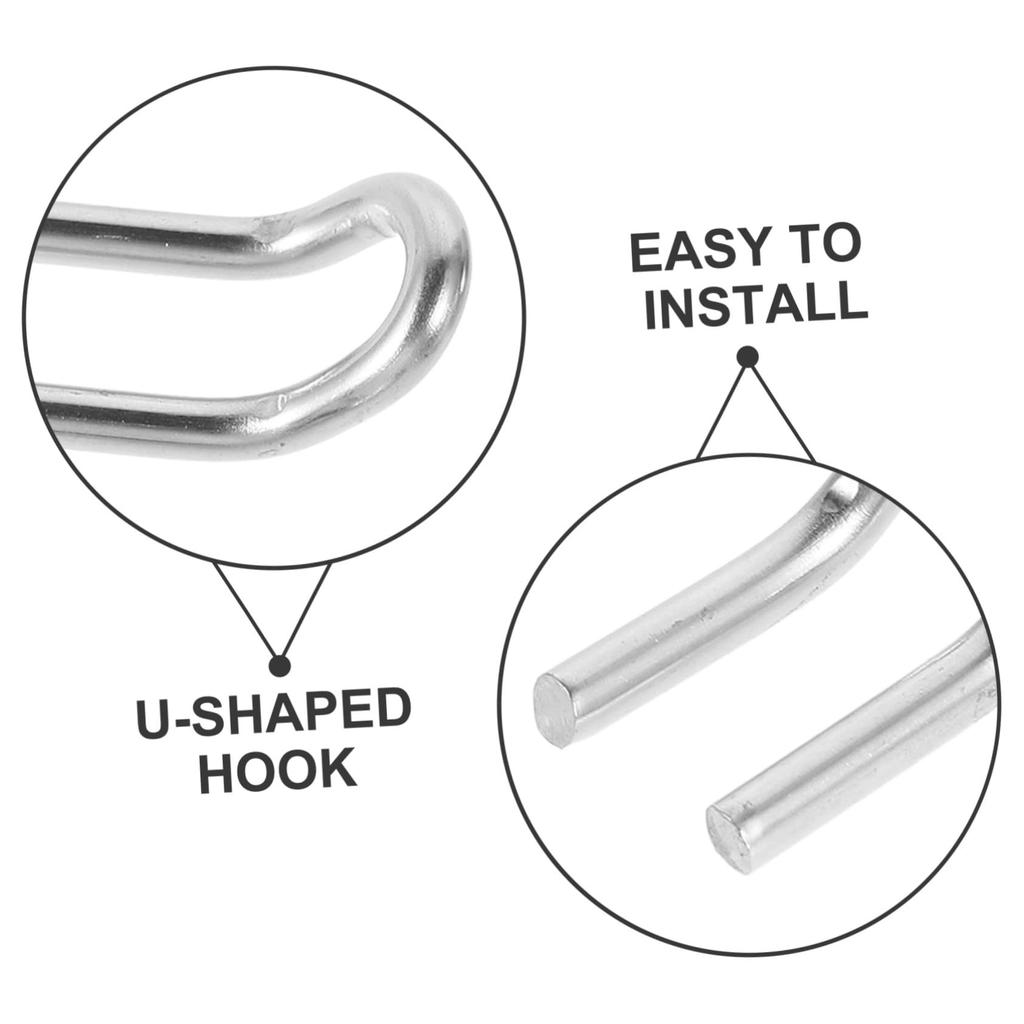WEKADRIN 4 Motorcycle Stainless Steel Exhaust Shape Hook Spring Hook Simple
