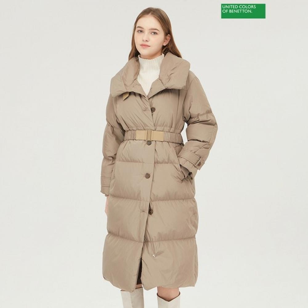 Benetton Высокий воротник с поясом и длинной подкладкой Bapdf8361 Bg