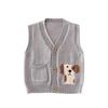 2026 Spring/Autumn Boy's Sleeveless Knit Cardigan Vest