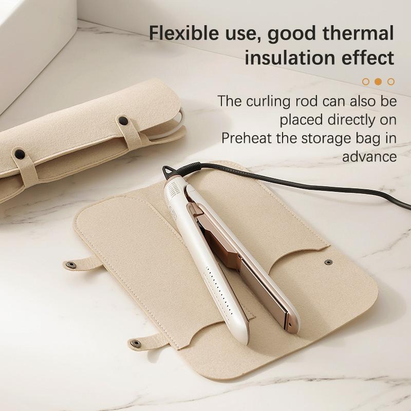 Фетровая подкладка Чехол для плойки для завивки волос Сумка для хранения выпрямителя для волос Парикмахерский коврик для изоляции щипцов для завивки волос Термостойкий чехол