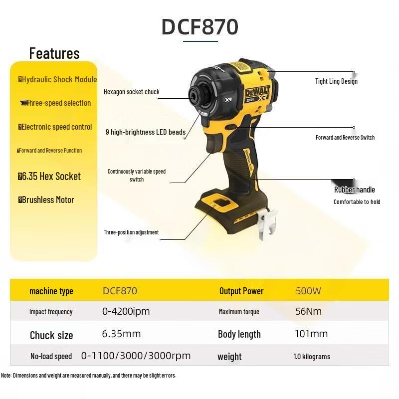 DEWALT 20V MAX* Brushless Hydraulic Impact Driver CN plug (adapter included)