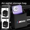 AAE1 Car Air Vent Outlet Storage Bag Phone Holder Pocket Organizer For BMW M 1 3 4 5 6 7 Series X1 X3 X4 X5 G20 G38 F48 E36 E39