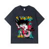 275 GSM Washed T-shirts 100% Cotton Dragon Ball V35 Goku Print Unisex Heavy Cotton T Shirt
