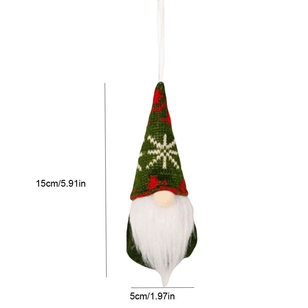 3pcs Reusable Christmas Knitted Doll Pendant Cartoon Gnome Doll Faceless Doll Pendant Festival