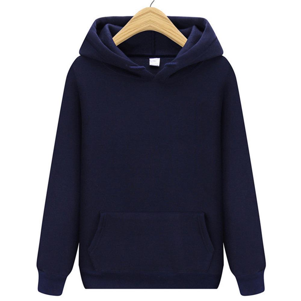 Men's Plain Color Long Sleeve Hoodie - Trendy Spring/Autumn Fashion Sports Sweatshirt.