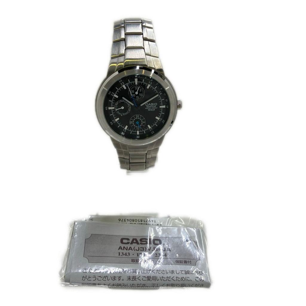Б/у часы Casio EDFICE EF-305 кварцевые черные мужские CASIO