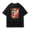 Футболка с принтом One Piece Луффи Эйс Аниме Футболка Мужской Стиль Лето 2026 Модная Рубашка с Коротким Рукавом