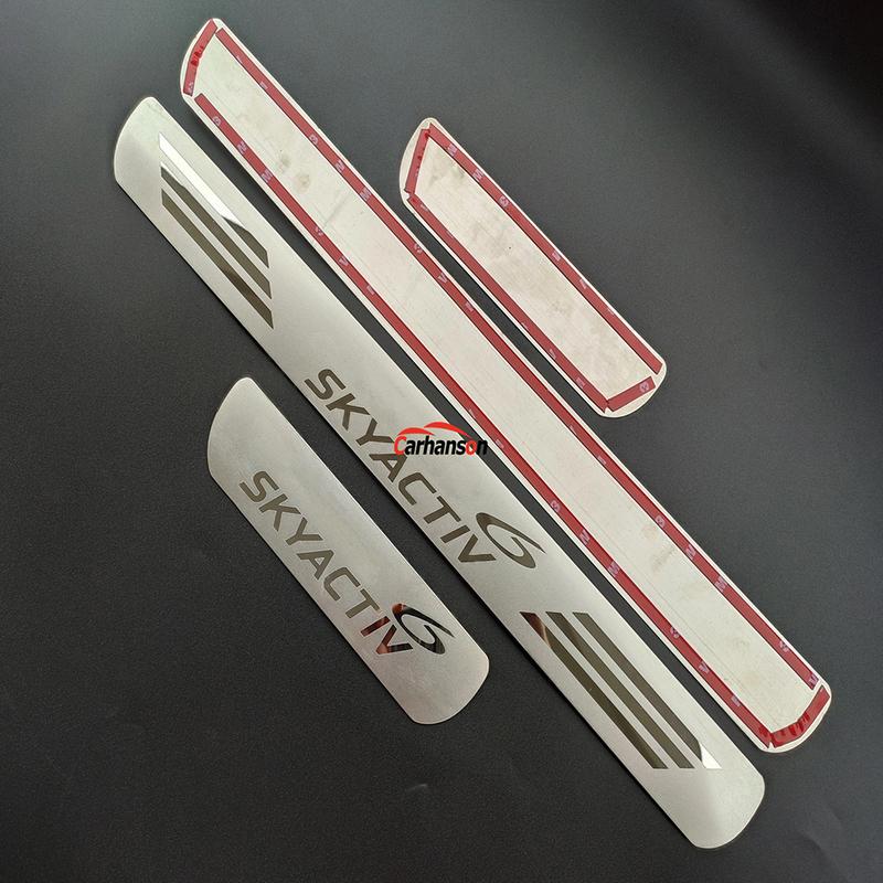 For Mazda 6 Atenza Car Styling Sticker Stainless Steel Door Sill Strip Accessories Scuff Plate Pedal  2016 2017 2018