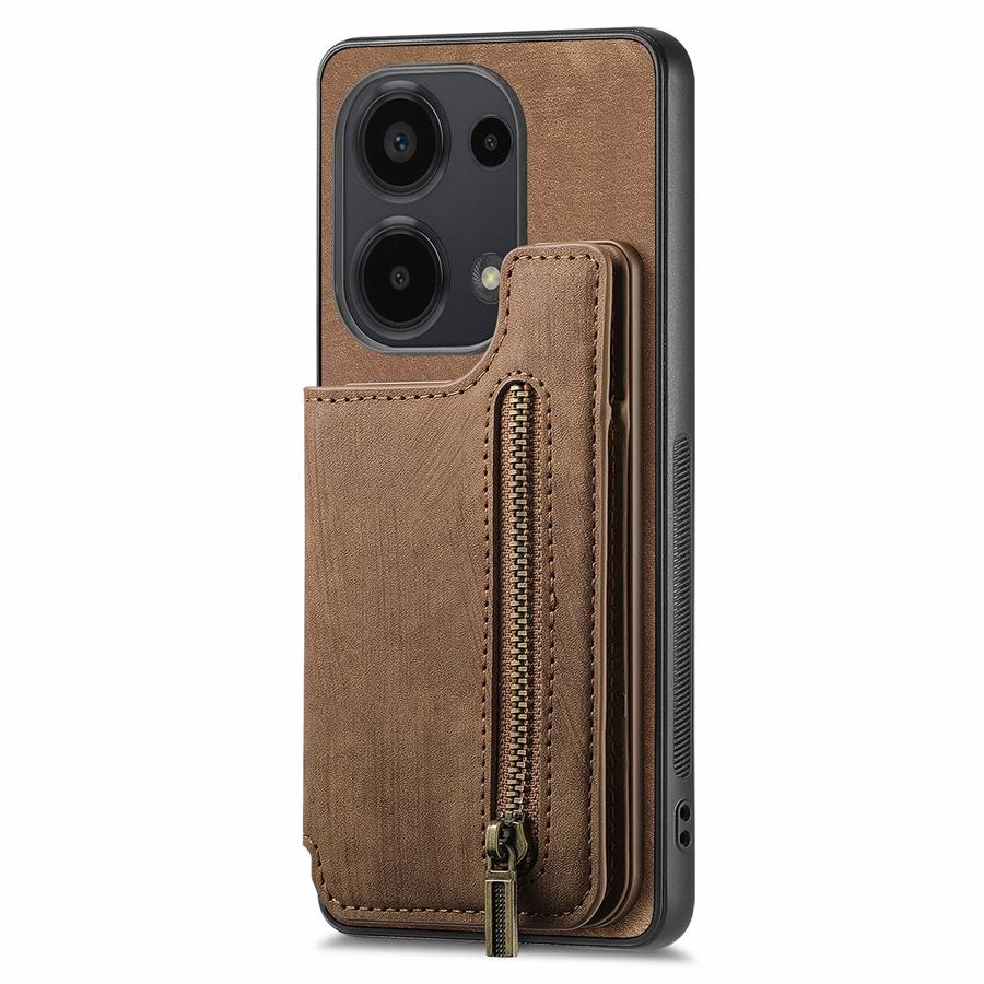 Чехол для телефона с держателем для карт на молнии, складным кошельком и фоторамкой для iPhone, Samsung, Xiaomi, Google, магнитный, совместимый с автомобильным креплением