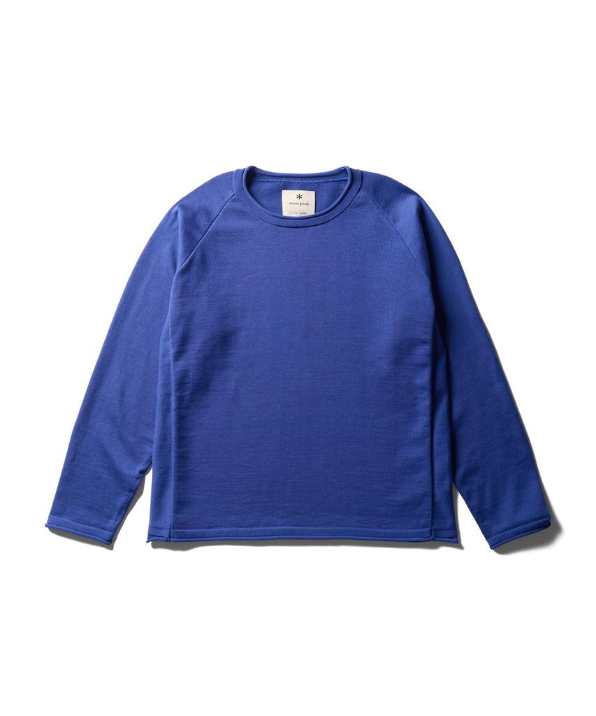 Snow Peak Knit Pullover Knit Sweater Cut and Sew Long Sleeve BLUE M Water-Repellent KN-26SU001 T-Shirt Men's Women's