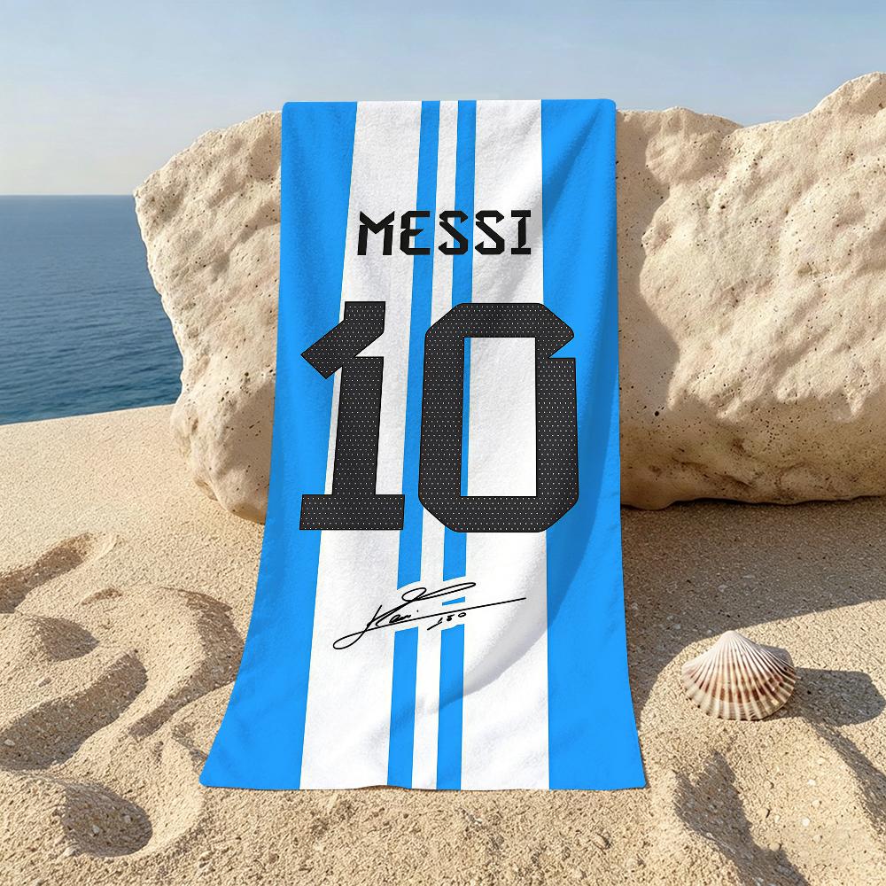 Football Ball King L-Lionel M-Messi Towel For Beaches Yoga Studios Gyms Hot Springs Swimming Pools And Picnics