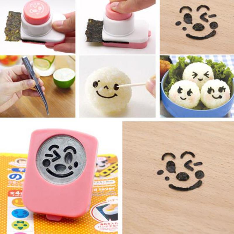 Мультфильм рисовые шарики формы Diy улыбающееся лицо форма суши чайник плесень резак для морских водорослей