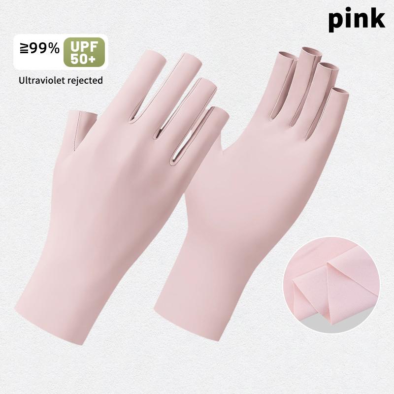 1 Pair Anti Uv Nail Gloves Uv Gel Shield Glove Half Finger Manicure Led Lamp Nail Art Salon Tools