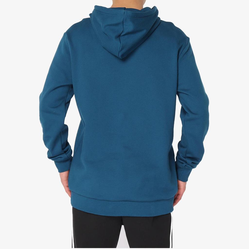Adidas Originals Series Trefoil Printed Sports Pullover Hoodie Men Daily Casual Long Sleeve Comfort Tops Indigo DV1504