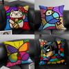 BBritto Anime Pillow Case Fashion Square Pillowcase Bedroom Sofa Room Ins Decoration Leisure