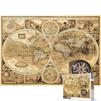 Пазл Sun&Tree World Old Map HP1019, 1000 деталей, разные цвета