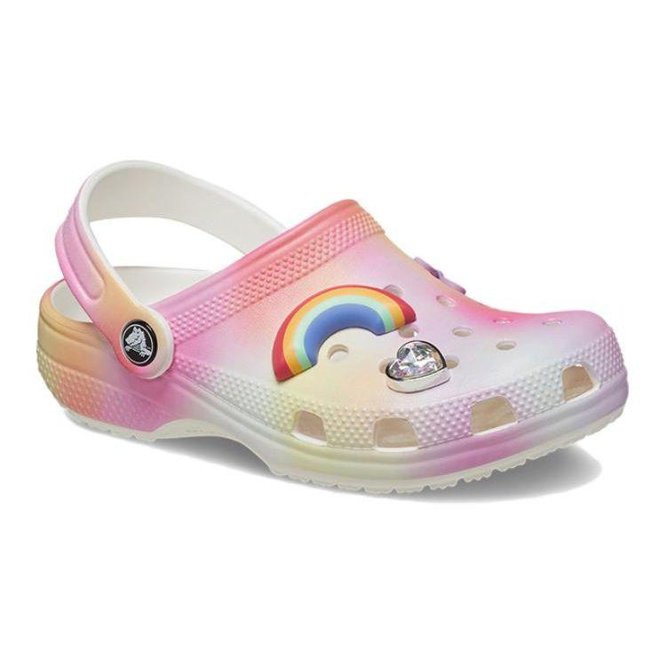 Crocs Нескользящие Прочные Универсальные Модные Клоги Детская Обувь Розовый 208200-94S