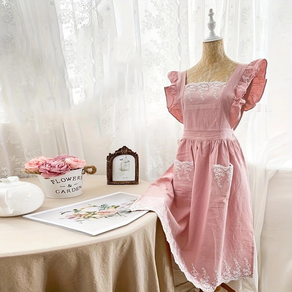 1 шт. Фартук из чистого хлопка для дома, цветочный дизайн, японский стиль, садовый комбинезон, принцесса, женский, на все тело, для цветочного магазина, лето