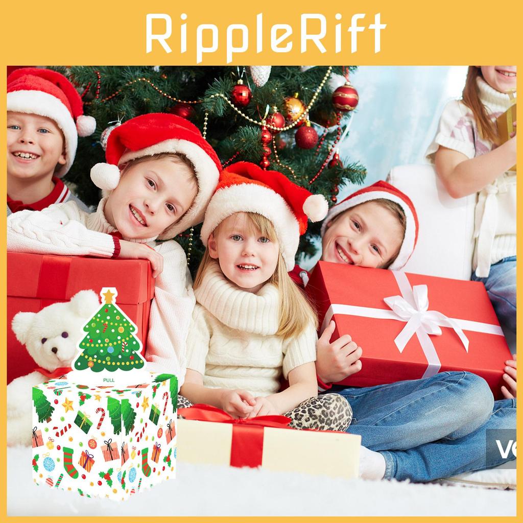 Коробка на рождественскую тему с дизайном елки для праздничного торжества, обмена подарками