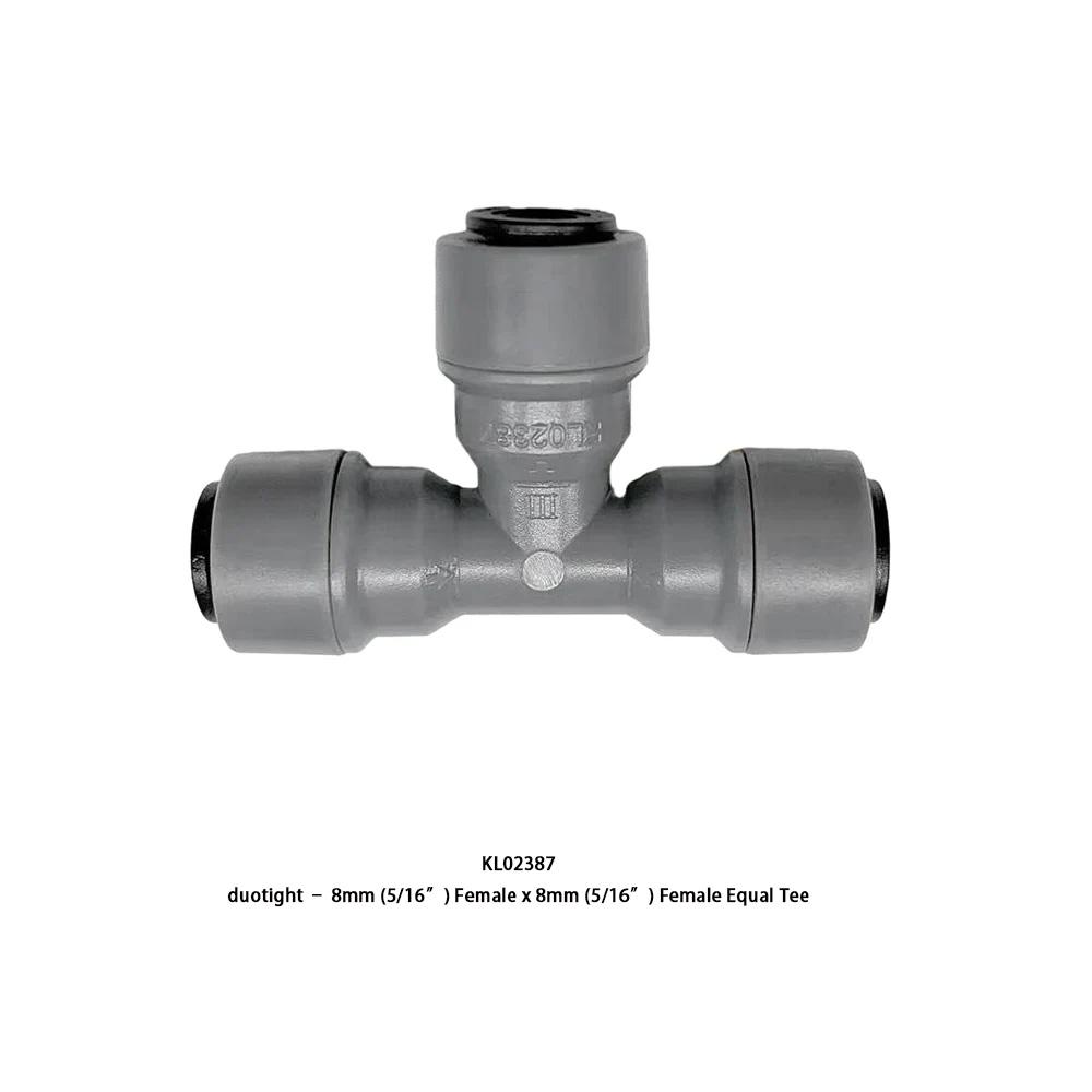 kegland Barware Duotight/Monotight 6.35/8/9.5mm Female Tee Piece Plastic Connector Tube Fitting