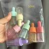 7pcs/set 5/10ml Essential Oil Bottle Glass Perfume Container Vials Mini Dropper Bottle  For Cosmetic