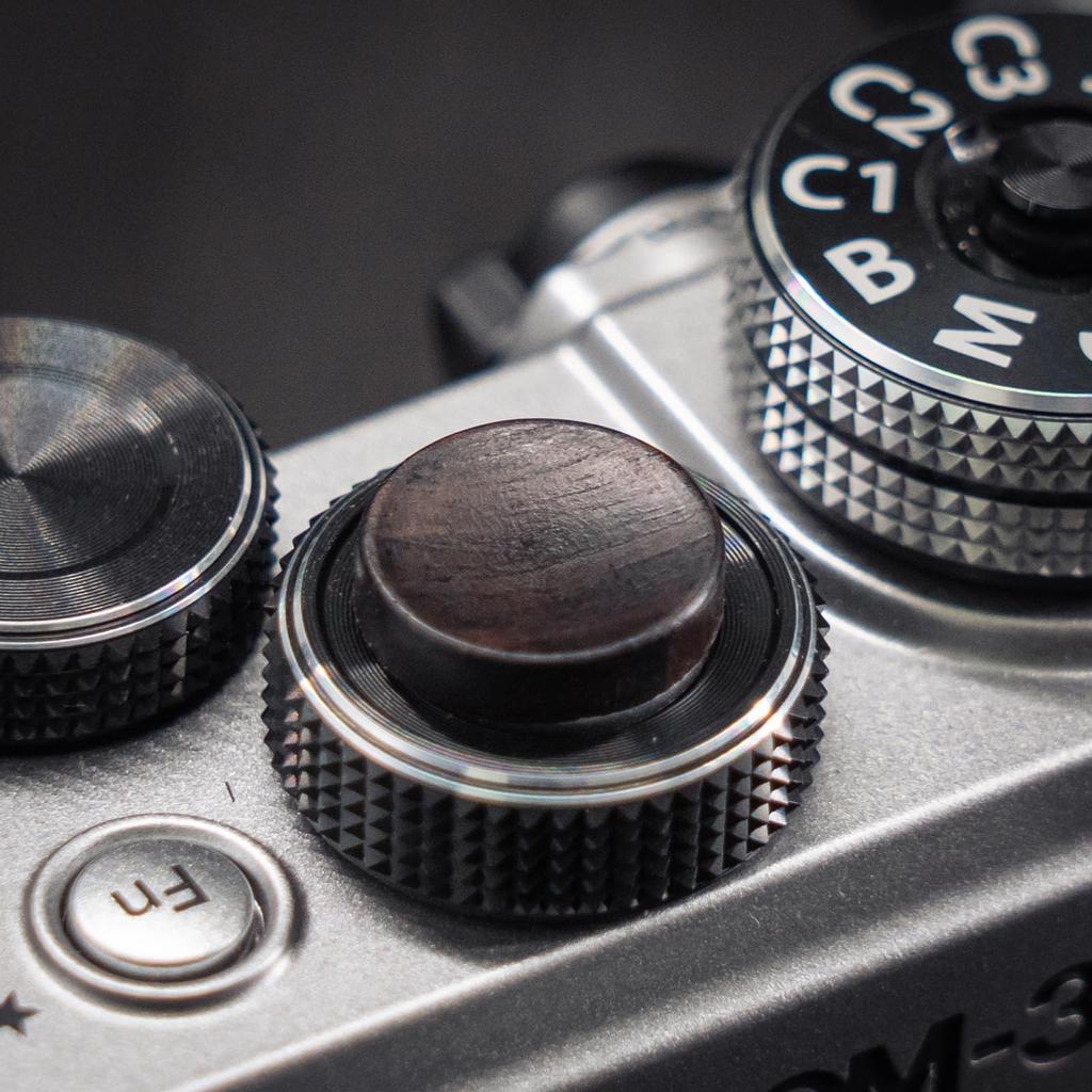 Iborrys Hot Shoe Cover Shutter Button Sticker Compatible with OM System Olympus PEN and Nikon Z FC Crafted from Premium Wood Retro Handcrafted by with