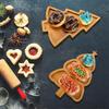 MDF Wooden Tray Christmas Tableware Dried Fruit Snacks Multi Grid Wooden Plates Home Fruit Plates Restaurant Fast Food Plates
