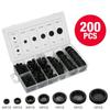 200Pcs Closed Hole Plugs Rubber Grommets Black Washers for Wiring NEW Firewall Grommet