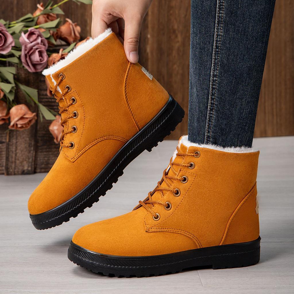 Хлопковая обувь женские морозостойкие зимние ботинки большого размера термоботинки модные универсальные ботинки женские бархатные утепленные хлопковые ботинки