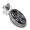 Подвеска из натурального камня Ларвикит, ручная работа, серебро 925 пробы, 2,25 дюйма, W8i44
