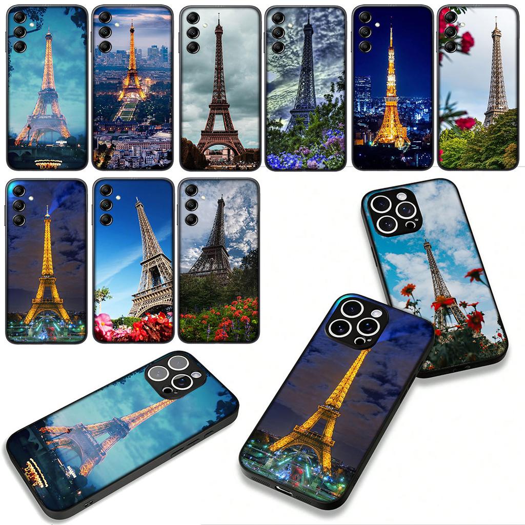 Phone Cover Love Paris Eiffel tower pink Casing for Apple iPhone 17 16 11 Pro XS Max XR 6 7 8 Plus + 16E SE 2020 Air 5 8+ Case