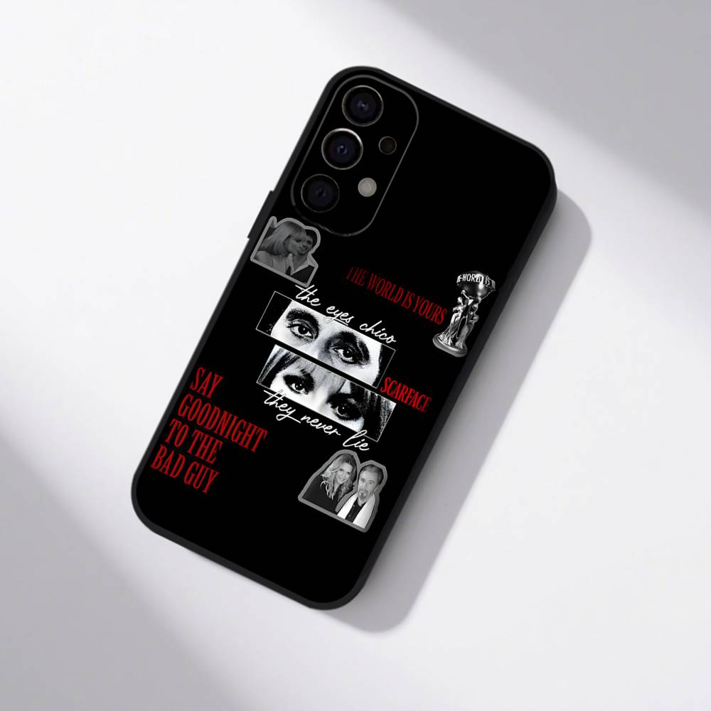 Чехол для телефона S-Scarfaces Tony Montana для Samsung S25,S24,S21,S22,S23,S30,Ultra,S20,Plus,Fe,Lite,5G Черный