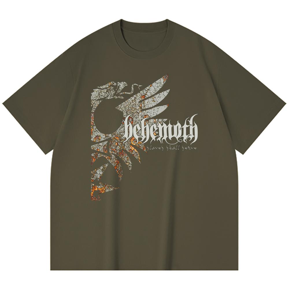 Хлопковая футболка плотностью 230 г/м² 100% Хлопок Heavy Metal Футболка с принтом рок-группы Популярная музыка Унисекс Тяжелая хлопковая футболка