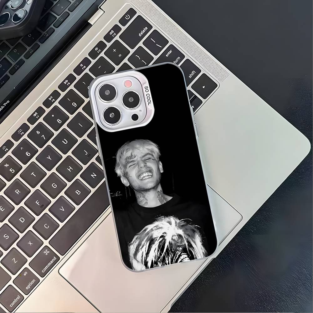 Чехол для телефона рэпера L-LIL Peep для iPhone 16,15,14,13,12,11,Pro,XS,Max,Plus,Mini,SE4,E Черный Матовый Ударопрочный Чехол