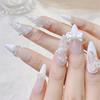 20 шт./упак. жемчужно-белые ретро-французские простые банты для нейл-арта, элегантные нежные 3D-банты из смолы, аксессуары для нейл-арта своими руками