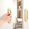 1PC Punch-Free Sliding Door Handle Self-Adhesive Auxiliary Knobs Kitchen Glass Cabinets