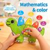4-Color Sensory Montessori Toy for Kids Educational Fine Motor Skills Development Number and Colour Learning Games Gift Toy