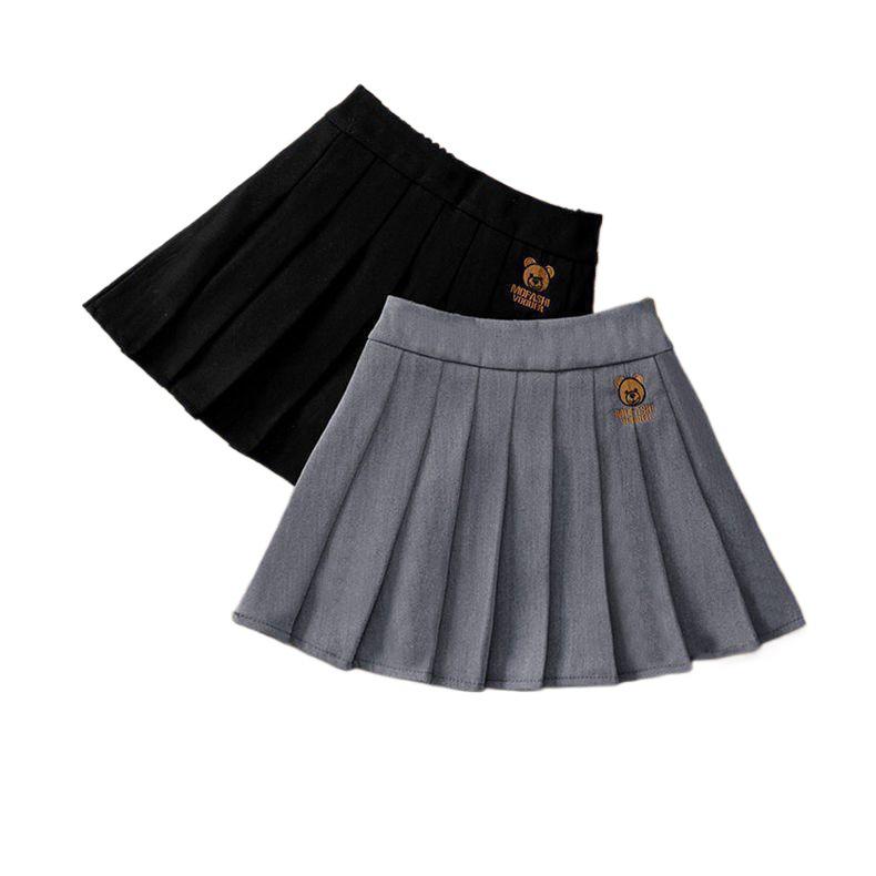 Клетчатая плиссированная юбка для девочек - Осень/Зима 2023, Модная короткая юбка в корейском стиле