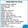 Cobi Historical Collection #5722 Focke-Wulf Fw190A-5 (German Army) 132 Scale