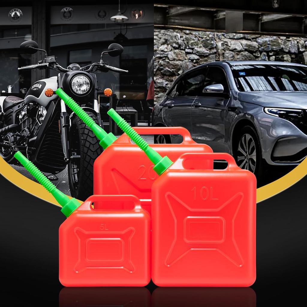 Gas Can Spout Replacement, Green Gas Can Nozzle Replacement For Most 1/2/5/10 Gas Cans,Good Pour,Leak Proof (5 Pack Green)