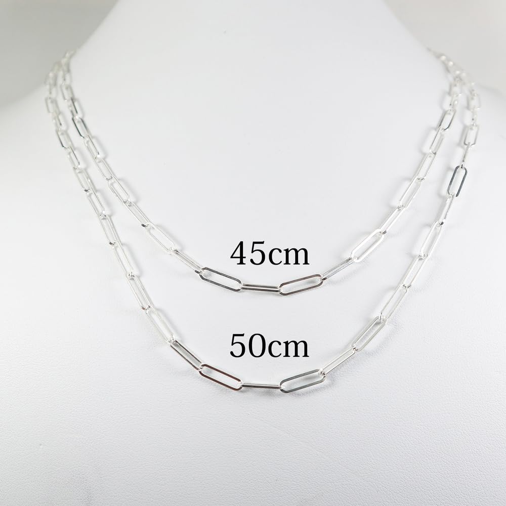 and My Jewelry SILVER925 Paperclip Unisex [Your Box] Necklace, Chain, 45cm,