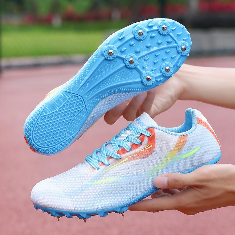 Высококачественные мужские кроссовки для легкой атлетики, противоскользящие, мужские спортивные кроссовки с шипами для трека, уличные соревновательные шиповки для бега