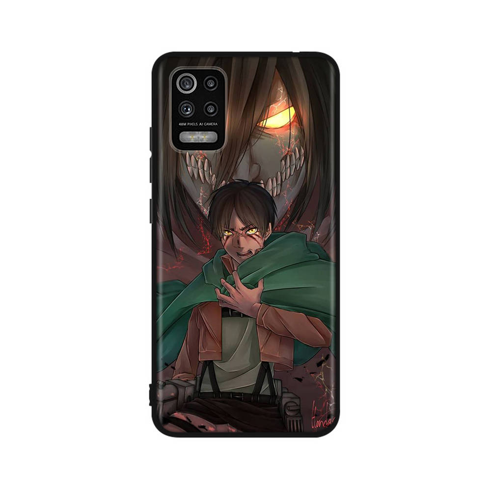 Чехол DT52 Anime Attack on Titan для Xiaomi Poco X6 X4 M5 M6 F5 F6 C65 C55 C50 C51 C40 Redmi Note 7 8 14C A3X 13C 12C 11 10A 9C Pro Black Sofe Cover