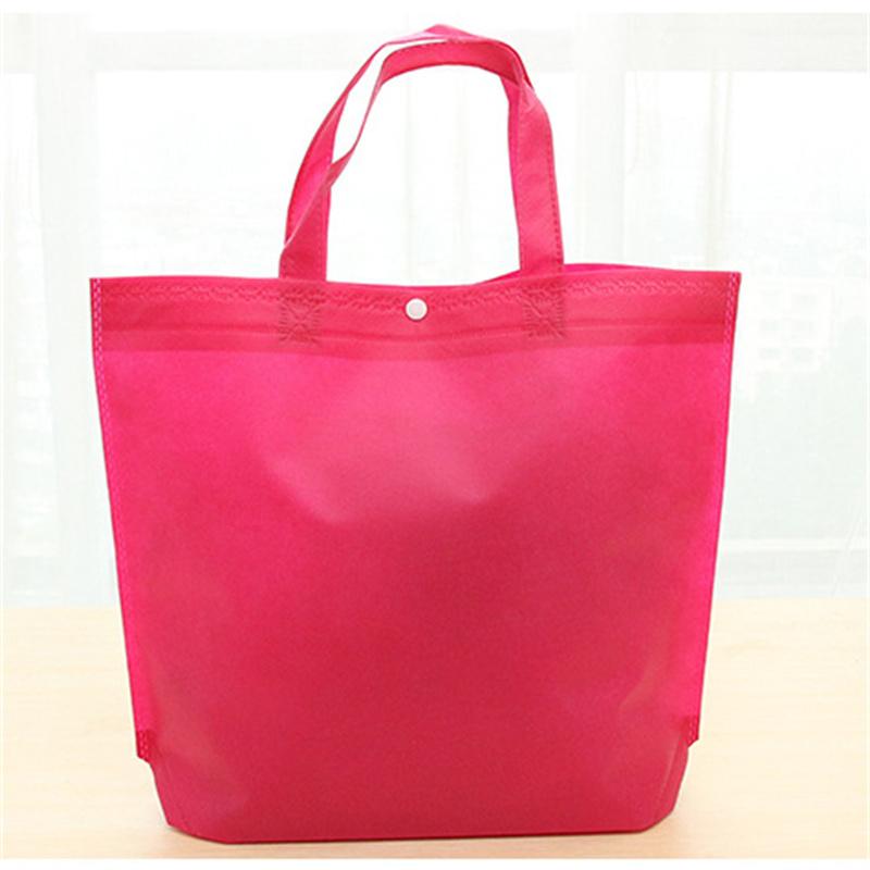Shopping Bag Non-Woven Spot Buckle Folding Hot Pressing Bag Blank High-Grade Handbag Bag Handbag
