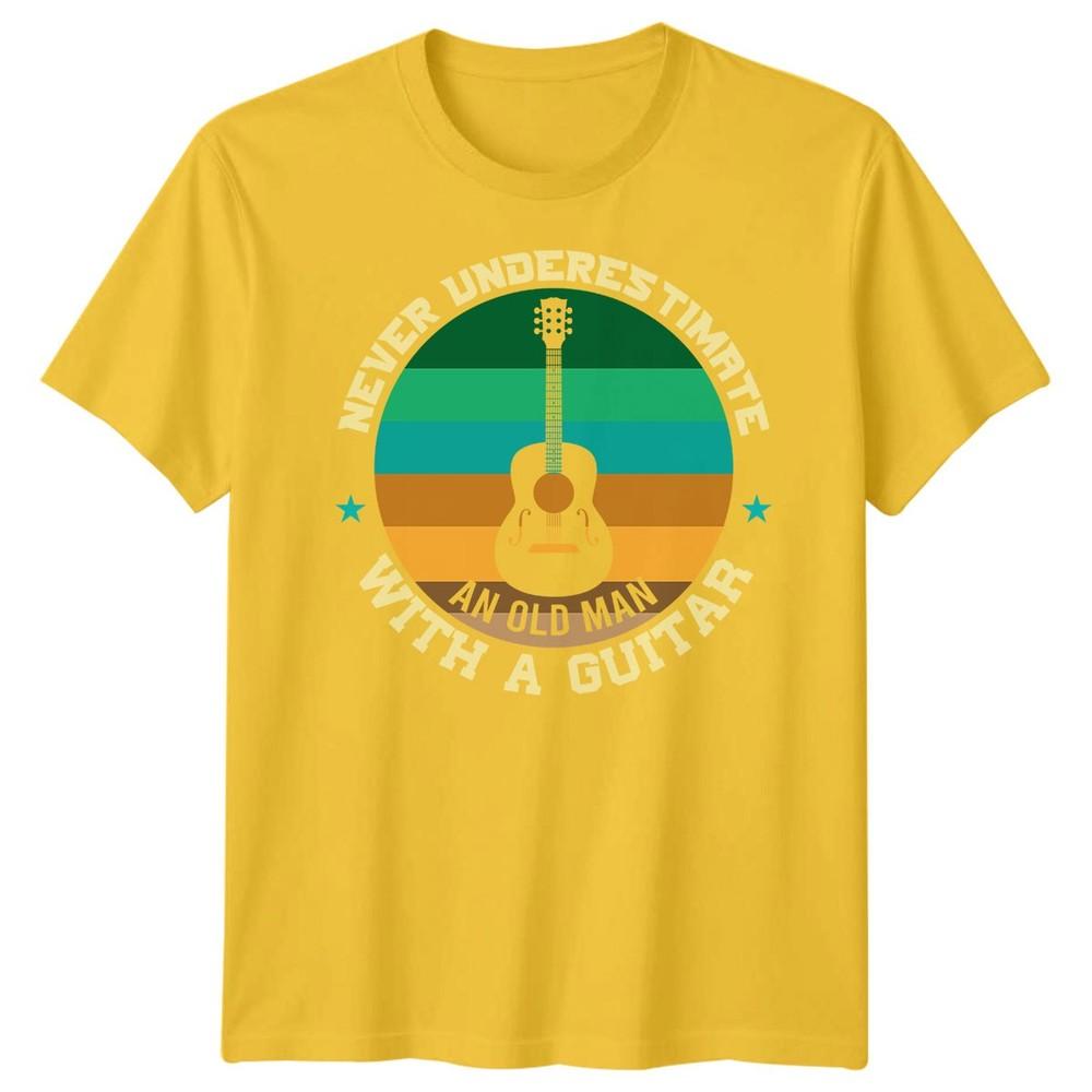 Never Underestimate An Old Unisex With A Guitar Guitarist Hobbies Unisexs Tee