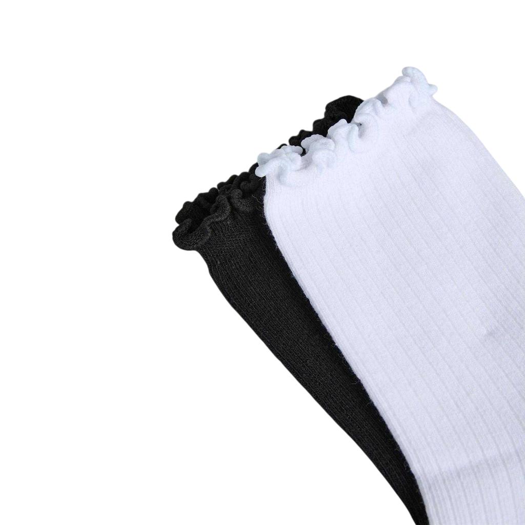 Pieces Womens/Ladies Afia Ruffle Trim Ankle Socks (Pack of 4)