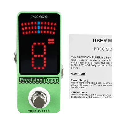 Педаль-тюнер M VAVE Precision с LED-дисплеем и True Bypass для хроматической гитары и бас-гитары
